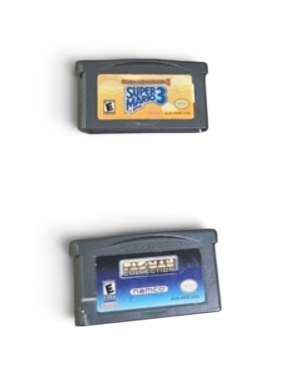 Nintendo Game Boy Advance Game Cartridges Pac- Man Collection And Super Mario 3